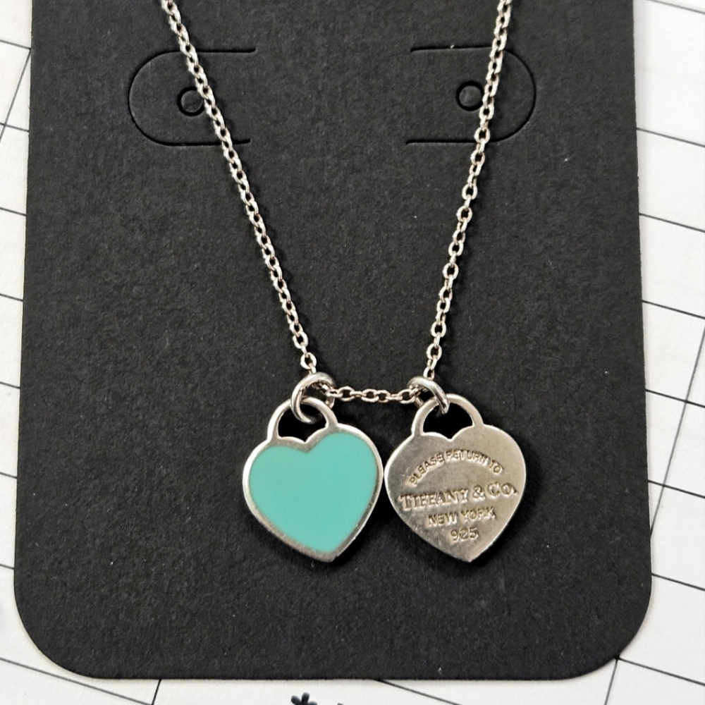Tiffany & Co. Silver Necklace with Turquoise Heart